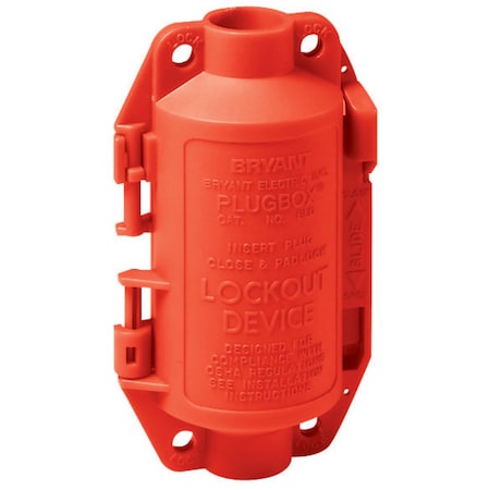 Bryant Straight Blade Devices, Plugbox Devices, Accessories, Red polypropylene Medium Lockout Device, Red BLD